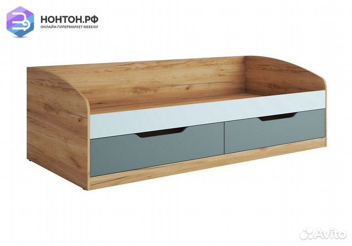 Кровать-тахта Rich дуб крафт золотой / мята / суме