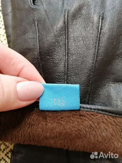 Мужские кожаные перчатки зимние