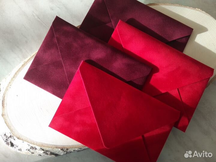 Конверты А6 из бархатной бумаги в наличии