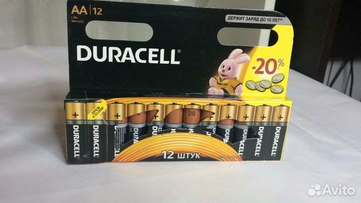 Батарейки Duracell пальчиковые 12 штук