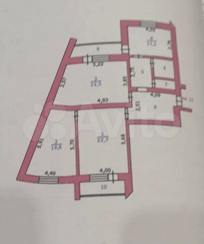3-к. квартира, 96,6 м², 5/10 эт.