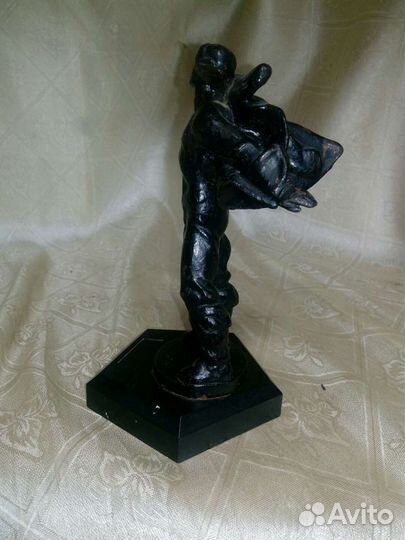 Статуэтка. Чугун. СССР. Летчик. Чкалов