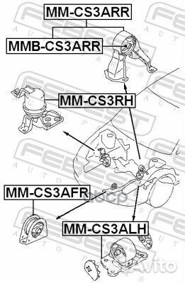 Подушка двигателя левая AT MM-CS3ALH Febest