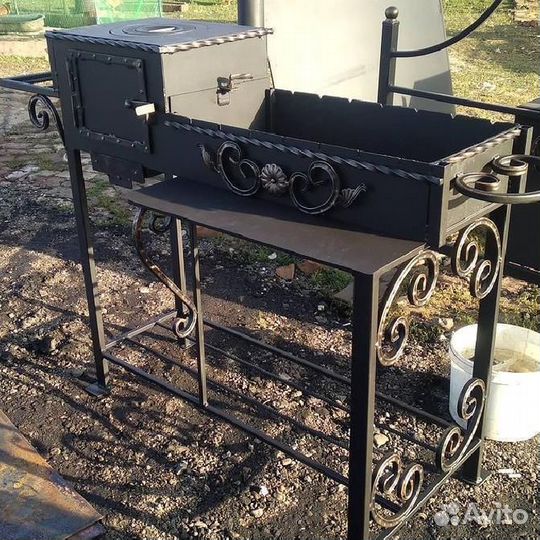 Мангал в стиле Лофт с крышкой