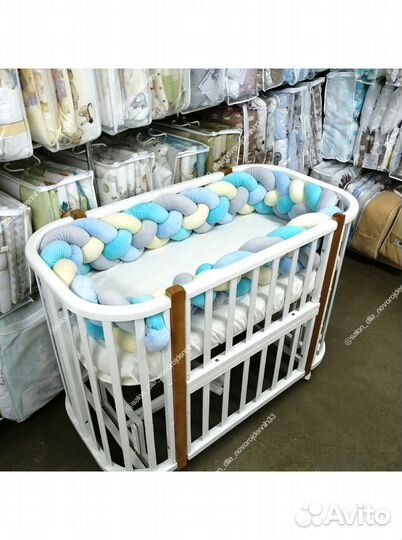 Бортик косичка 360 см для детской кроватки