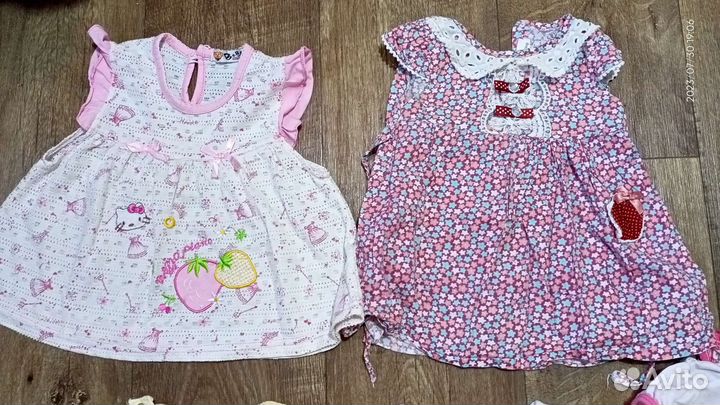 Одежда для девочки пакетом 6-9 месяцев