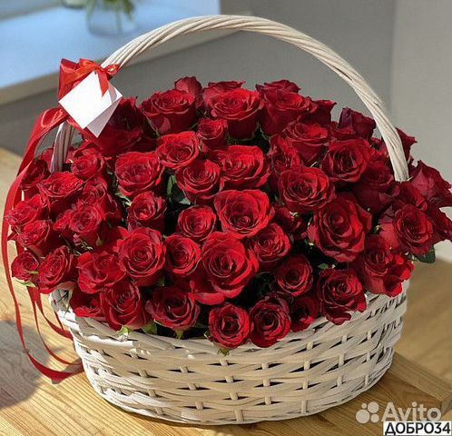 101 роза в корзине с доставкой