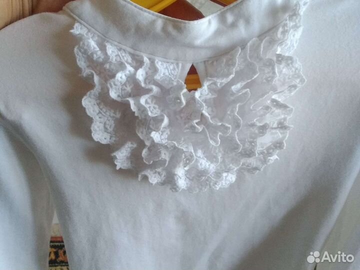 Блузка белая для девочек 134
