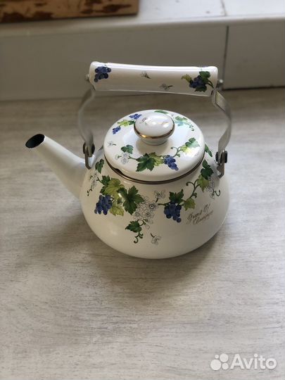 Чайник ejiry эмалированный японский виноград