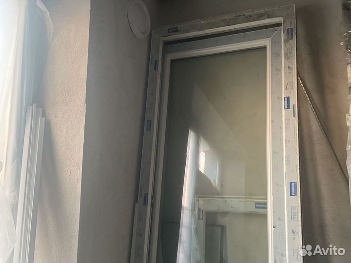 Окно с дверью пвх