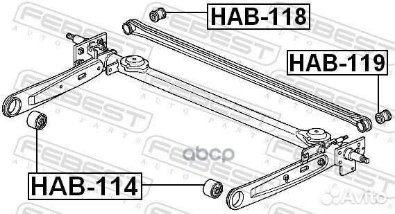 Сайлентблок HAB-114 HAB-114 Febest