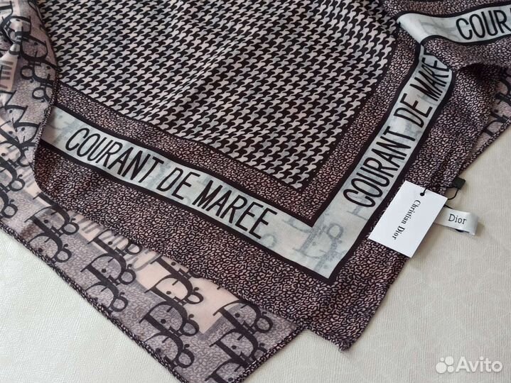 Платок Шерсть Dior двусторонний розовый новый