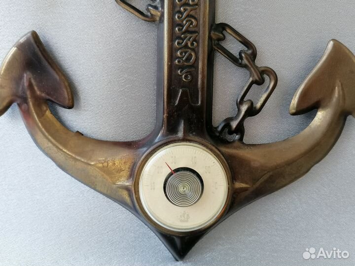 Панно настенное Якорь Ленинград. Термометр СССР