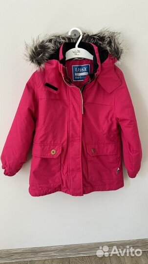 Парка куртка для девочки lassie 104 с флиской