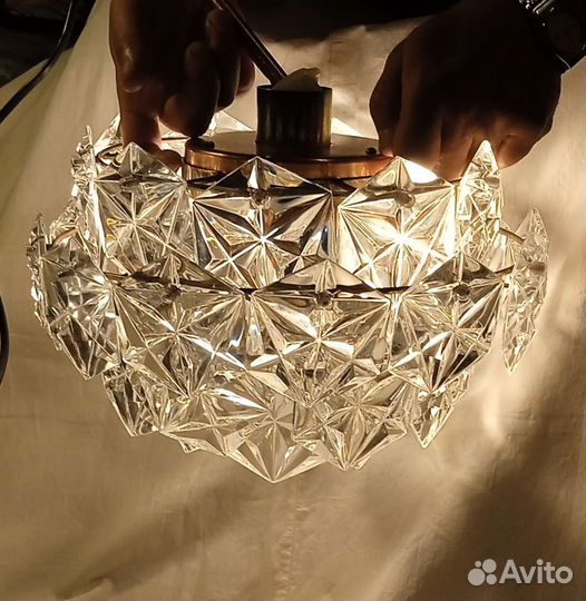 Люстра хрустальная Винтаж Искра СССР