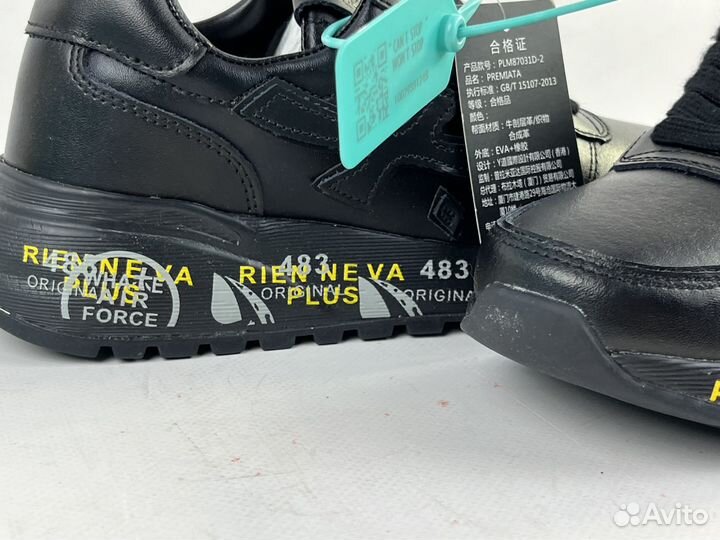 Кроссовки Premiata black leather