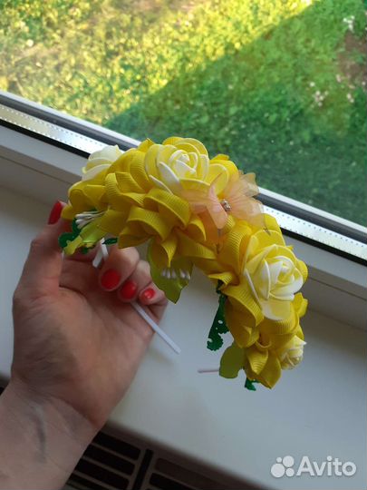 Ободок для волос ручной работы