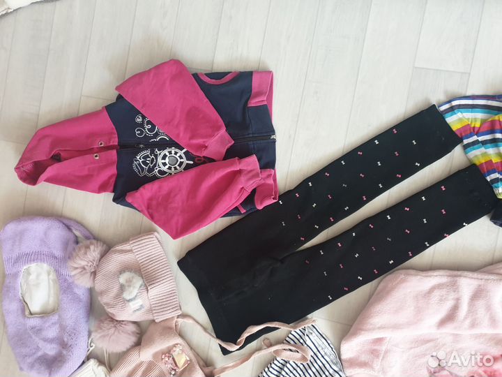 Большой пакет вещей для девочки 110 116