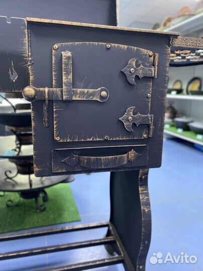 Мангал с печью под казан