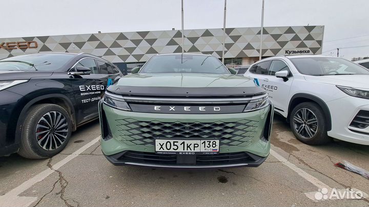 Дефлектор капота (exclusive) (Шелкография черная ) exeed RX