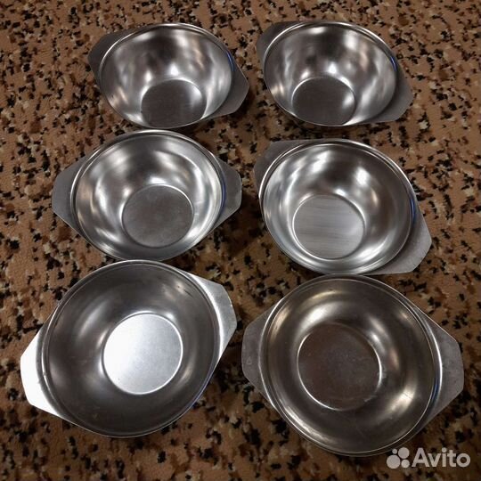 Миски глубокие и тарелки мелкие из нержавейки