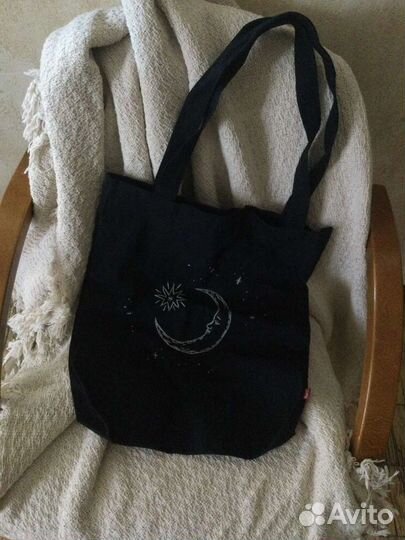 Сумка шоппер с вышивкой