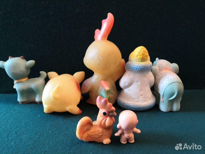 Резиновые игрушки пищалки винтаж