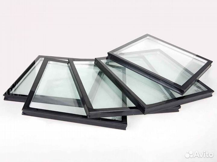 Ремонт окон, стеклопакет триплекс RAL4477