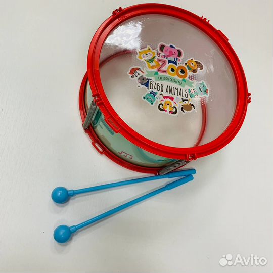 Детский барабан baby animals 20.5х20.5х10.5 см