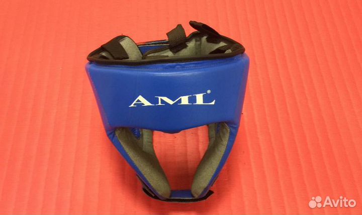 Шлем для единоборств AML Sport (М) синий открытый