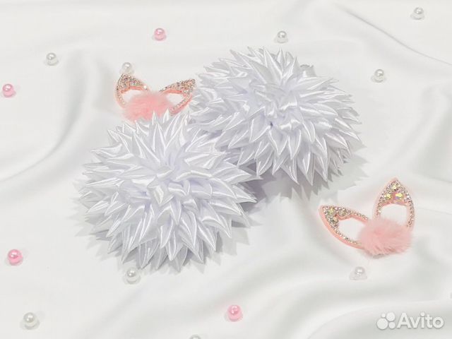 Бантики ручной работы белые