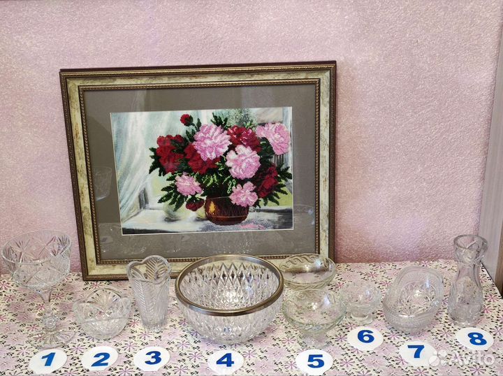 Вазы-хрусталь и вазочки-стекло для варенья СССР