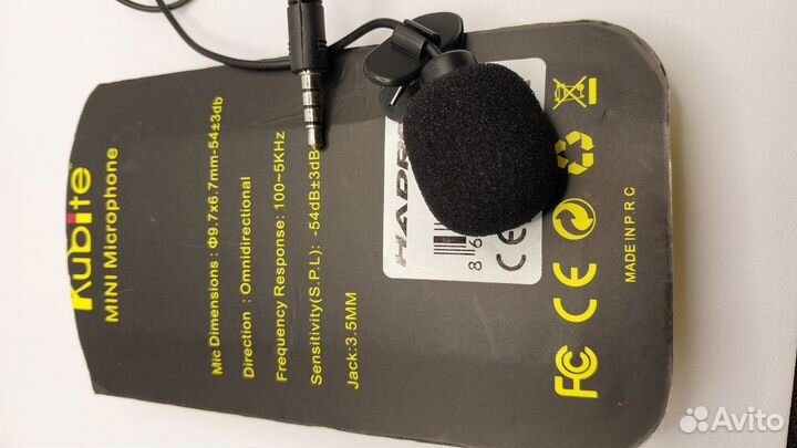 Микрофон-прищепка для телефона/планшета