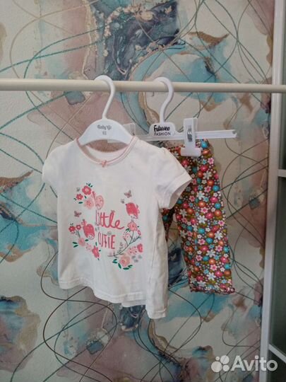 Летний фирменный гардероб для девочки 3-6 месяцев