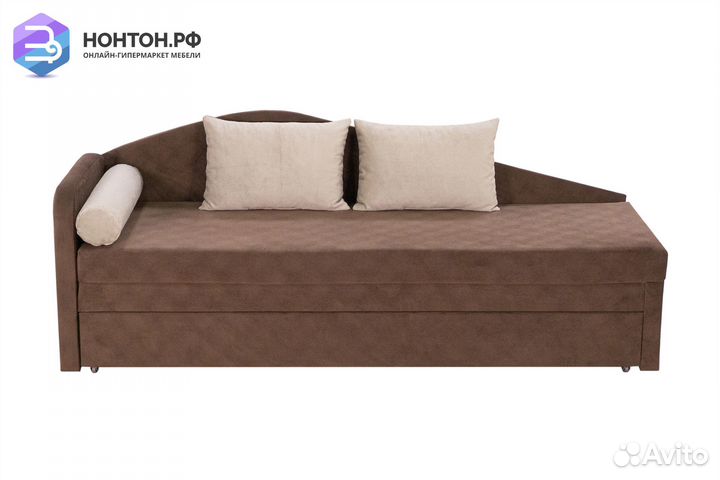Диван еврософа Верди левый коричневый