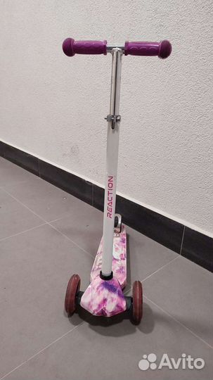 Самокат детский трехколесный светящиеся колеса