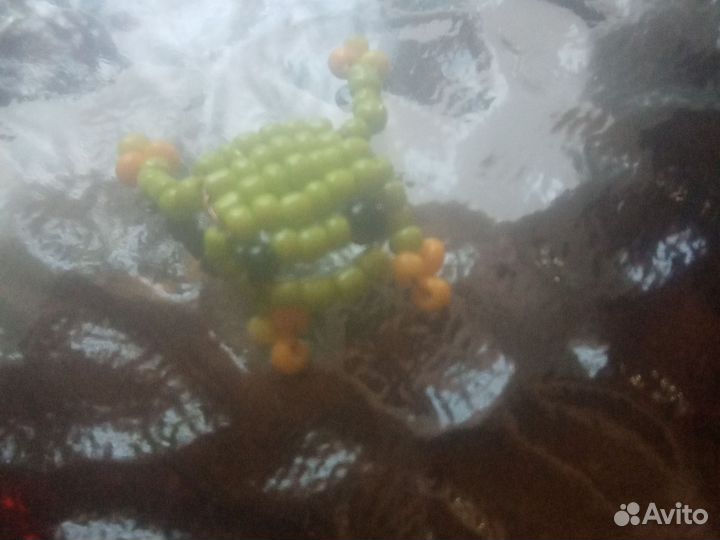 Колечки и лягушка из бисера