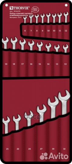Набор ключей комбинир. 6-32 мм. 22 шт. thorvik