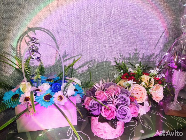 Букет из мыльных цветов