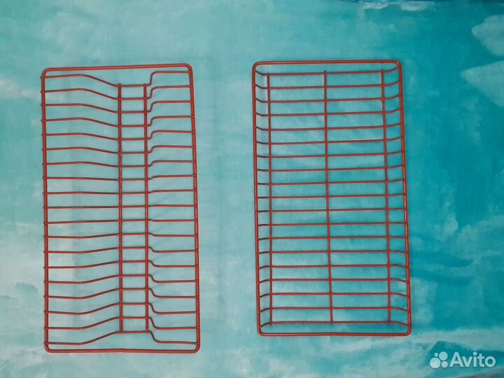 Сушилка для посуды двухуровневая 500 мм, красная