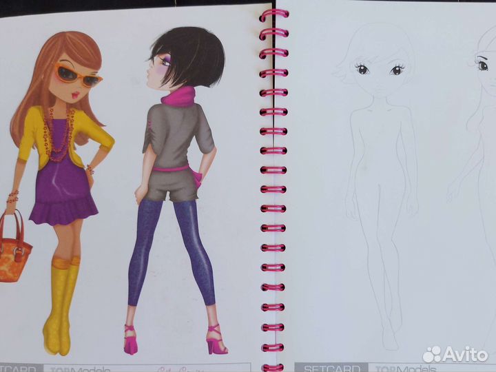 TOP model, блокноты, трафареты, наклейки