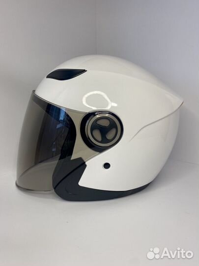 Шлем для скутера, электросамоката белый размер L