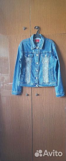 Джинсовые куртки р.48-50 и плащ р.52-54