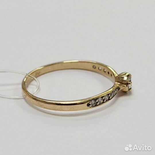 Золотое женское кольцо 585 с бриллиантами