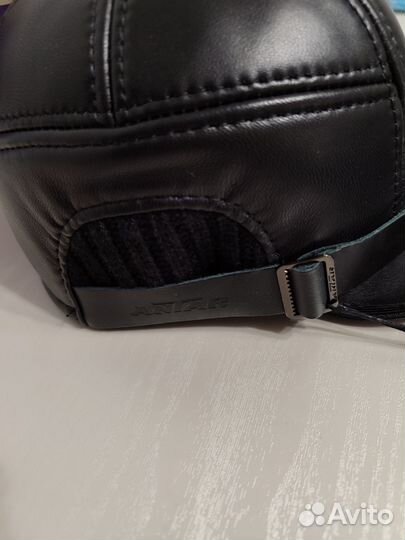 Бейсболка кожаная