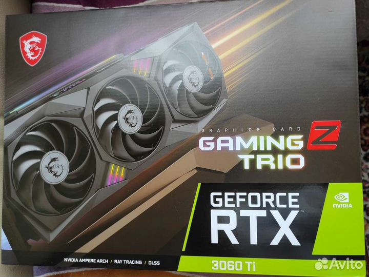 Видеокарта msi rtx 3060 ti gaming z trio LHR, торг