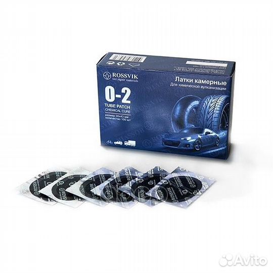 Заплатка овальная O2 (30*43 мм) для камер 