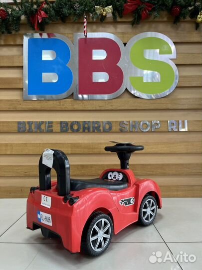 Автомобиль-каталка детская Funny Animals красный