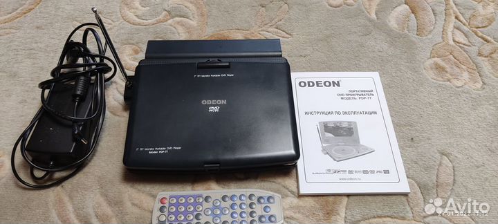 Портативный dvd проигрыватель+ тв. odeon