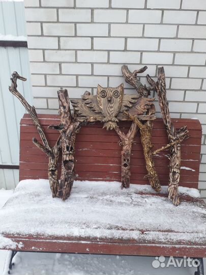 Вешалки из веток лесных деревьев